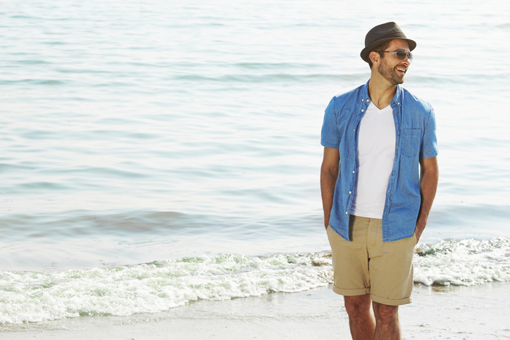 Man walking the beach